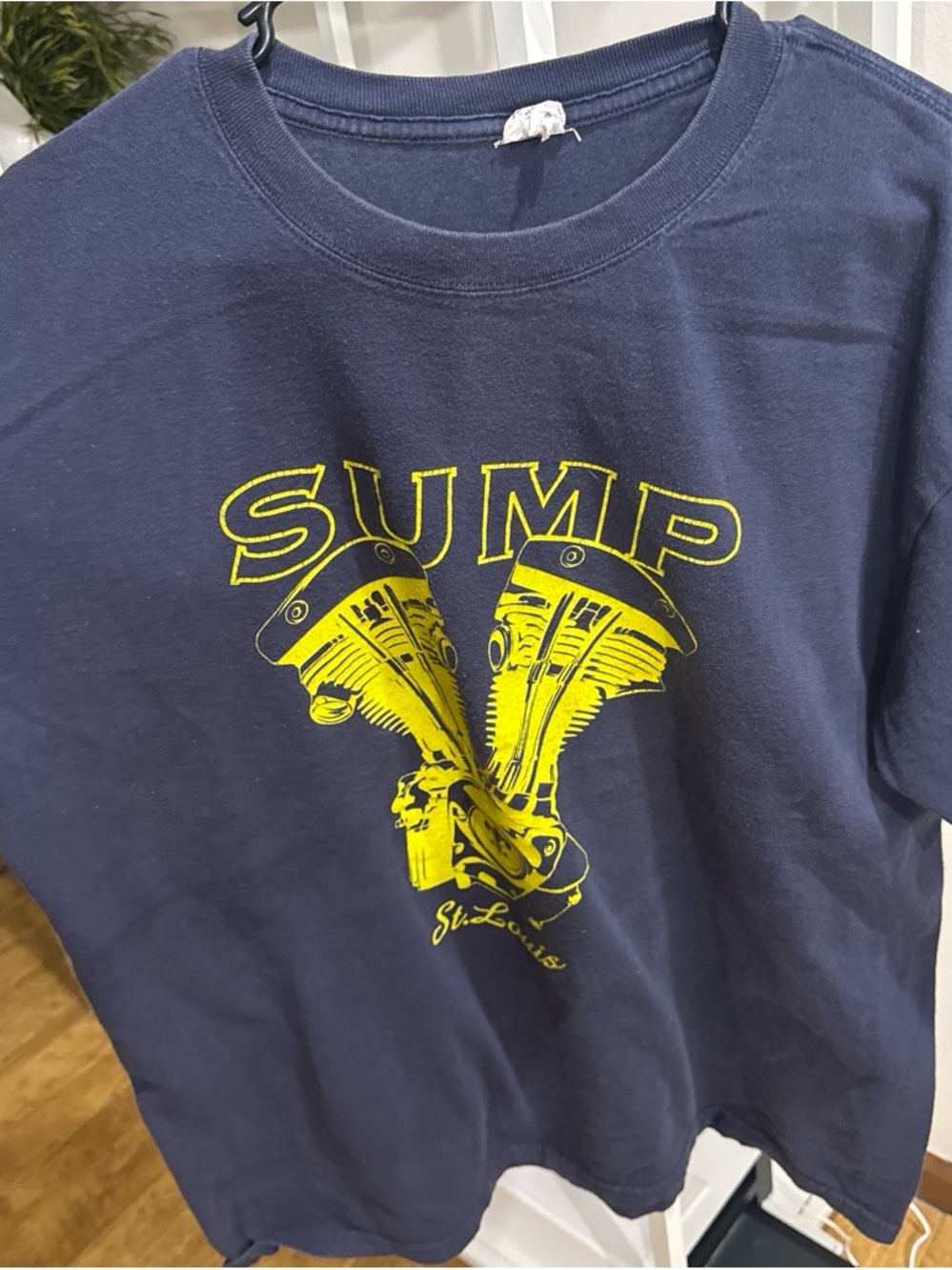 Kids Navy Blue "SUMP" Graphic Tee with Yellow Print